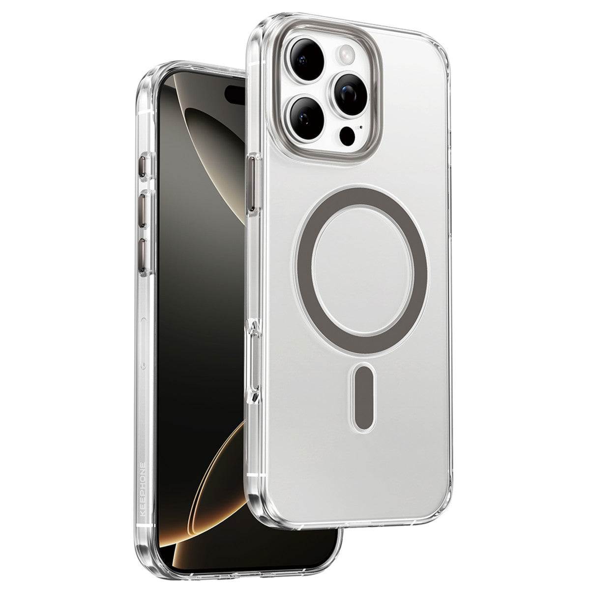 Keephone Apple iPhone 16 Pro Max Aurora Şeffaf Magsafe Kılıf